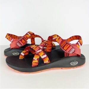 Chaco Z/2 Classic Edge Poppy Orange Vegan Friendly Single Strap Sporty Sandals